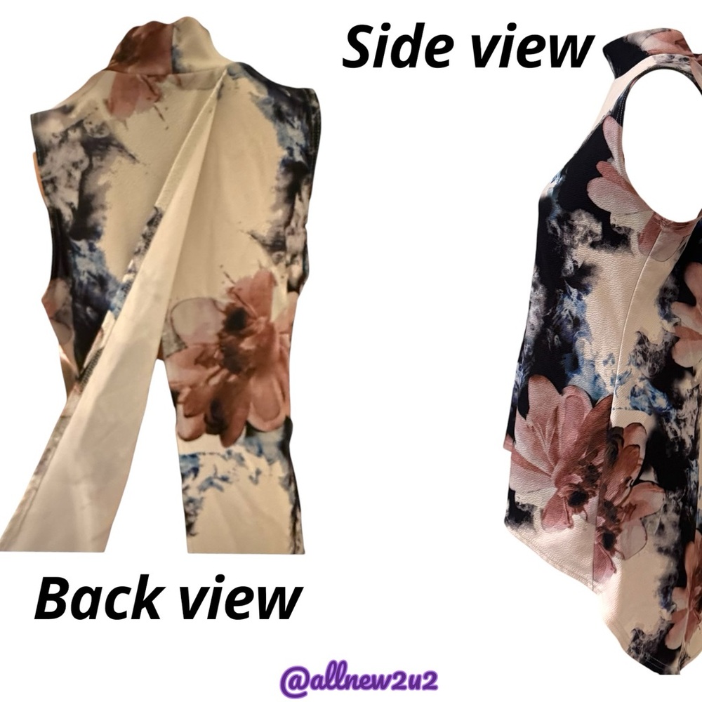 Parisian Collection Vintage Floral Sleeveless Women's Top Size 14 - Picture 5 of 16